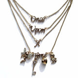 Whimsical Once Upon A Time Fairytale Multi-Strand Golden Charms Necklace