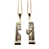 Doctor Who Police Box Inspired Double Couple Friends Love Pendants