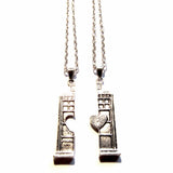 Doctor Who Police Box Inspired Double Couple Friends Love Pendants