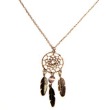 Dreamcatcher Bead Feathers Pendant Necklace