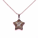 Gorgeous Silver Gold Tone Stones Bling Revolving Stars Necklace