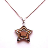 Gorgeous Silver Gold Tone Stones Bling Revolving Stars Necklace