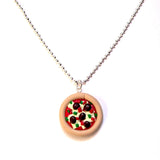 Kitsch Pepperoni Pizza Clay Pendant Necklace