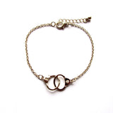 Golden Dainty Handcuff Chain Bracelet