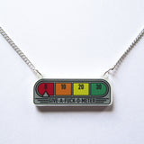 Zero 'Give a Fuck-o-Meter' Fun Acrylic Pendant Necklace