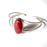 Pretty Silver Semi-Precious Stone Bangle