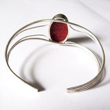 Pretty Silver Semi-Precious Stone Bangle