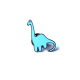 Adorable Blue Diplodocus Dinosaur Ditsy Pin Badge