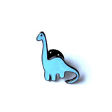 Adorable Blue Diplodocus Dinosaur Ditsy Pin Badge