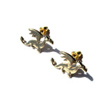 Golden Winged Dragon Ditsy Stud Earrings