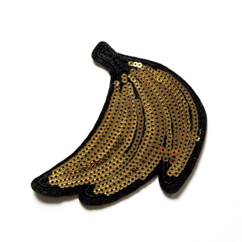DIY Fashion Sequin Banana Iron On Patch