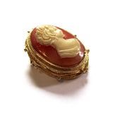 Beautiful Vintage 50s Classic Cameo by 'Hollywood' Brooch