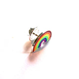DIY Fashion Wonderful Rainbow Ditsy Pin Badge