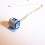 Dainty China Tea Cup Mug Blue Pattern Pendant Necklace