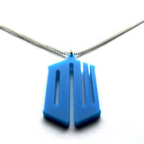 Doctor Who DW Blue Acrylic Pendant Necklace