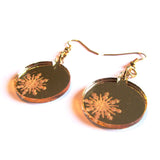 Gorgeous Golden Mirror Bauble Christmas Drop Earrings