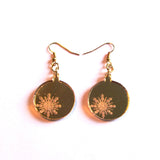 Gorgeous Golden Mirror Bauble Christmas Drop Earrings