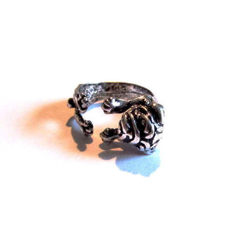 Sweet Pug Dog Wrap-Around Ring