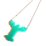 Quirky Colourful Mint Green Lobster Acrylic Necklace