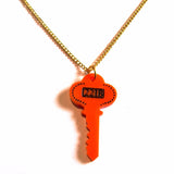 Kitsch 221B Baker Street Acrylic Key Pendant Necklace