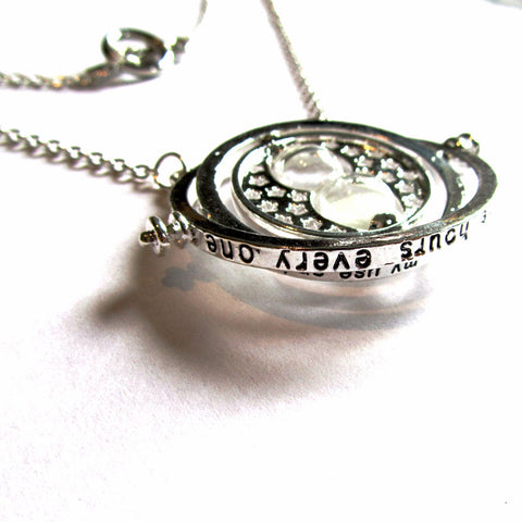 Harry Potter Hermione Silver Time Turner Style Necklace