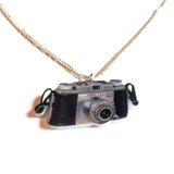 Snappy Retro Style Vintage Camera Acrylic Print Necklace