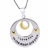I Love You To The Moon And Back Pendant Necklace