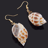 Conch Sea Shell Drop Earrings