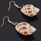 Conch Sea Shell Drop Earrings
