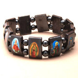 Haematite All Saints Stretch Religious Bracelet
