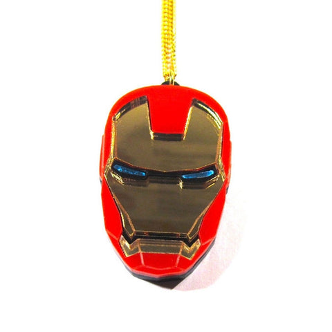 Iron Man Face Style Mirror Acrylic Necklace