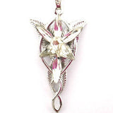 LOTR Rings Fellowship Arwen Evenstar Style Silver Necklace