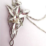 LOTR Rings Fellowship Arwen Evenstar Style Silver Necklace