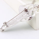Lord of the Rings Hobbit Style Elven Leaf Brooch Necklace