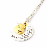 I Love You to the Moon and Back Aunt Necklace