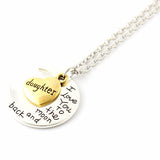 I Love You to the Moon and Back Daughter Necklace