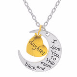I Love You to the Moon and Back Daughter Necklace