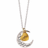 I Love You to the Moon and Back Sister Necklace