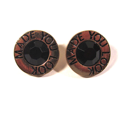 Quirky 'Made You Look' Fab Stud Fashion Earrings