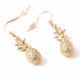 Dainty Gold Tone 3D Whole Pineapple Fashion Earrings