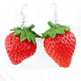 Stupendous Strawberries Resin 3D Earrings