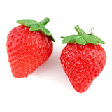 Stupendous Strawberries Resin 3D Earrings