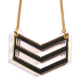 Gold Mirror Acrylic Chevron Necklace