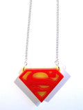 Superman Insignia Acrylic Necklace