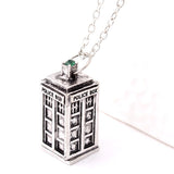 Doctor Who TARDIS Style Silver Pendant Necklace