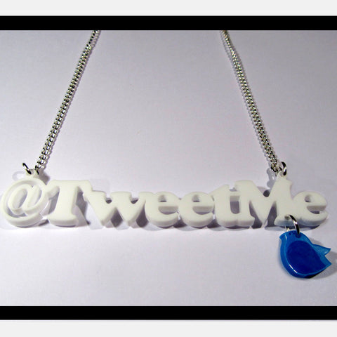 'Tweet Me' Acrylic Word Necklace