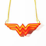 Wonder Woman Insignia Acrylic Necklace