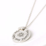 'You Are My Sunshine' Circular Love Pendant Necklace