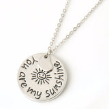 'You Are My Sunshine' Circular Love Pendant Necklace