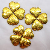 Signs of the Zodiac Brass Heart Locket Pendant